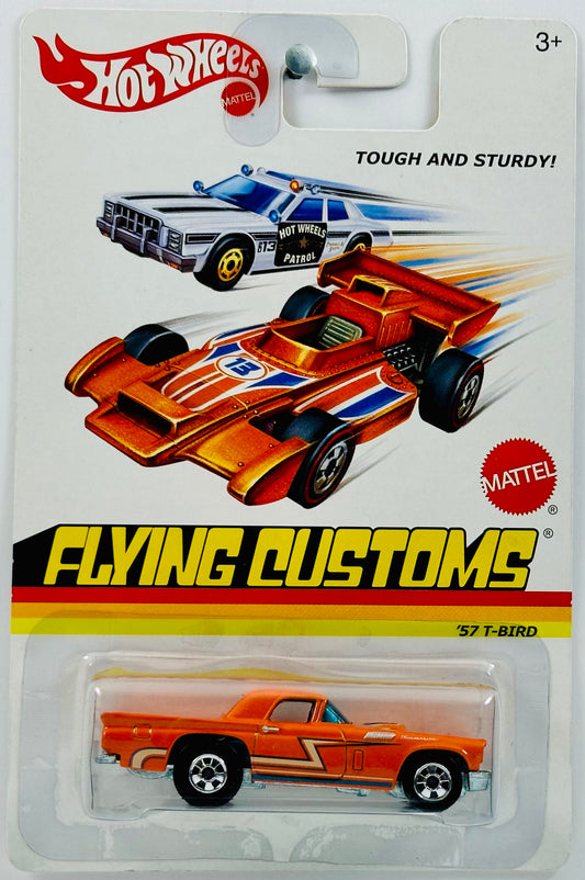 Hot Wheels 2013 - Flying Customs / Mix 3 - '57 T-Bird - Orange - Basic Wheels - Metal/Metal - Target Exclusive