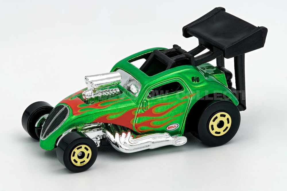 Hot Wheels 2025 - Theme - Mix 1 - The Hot Ones 1/8 - Fiat 500 Topolino (1936) - Spectraflame Green - Gold Hot Ones Wheels - Target Exclusive - Retro Blister Card