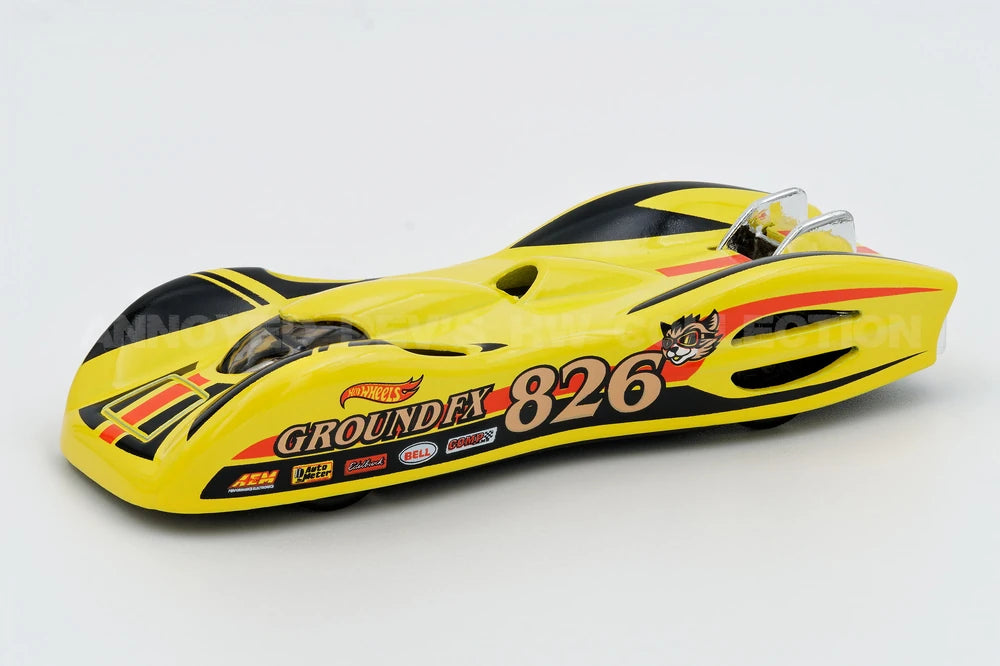 Hot Wheels 2025 - Silver Series / Theme Series / Salt Flat Racers 1/5 - Ground FX - Yellow / #826 with various Racing Decals - SK5SP Wheels - Grocery Store Exclusive