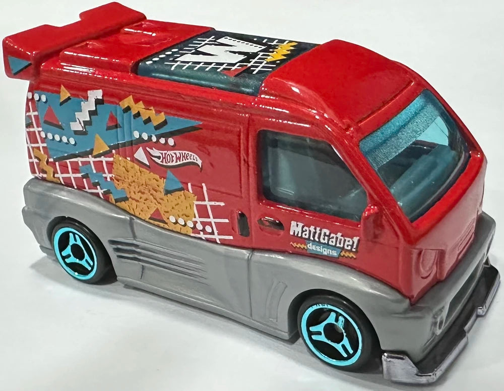 Hot Wheels 2025 - Collector # 011/250 - HW Art Cars 1/10 - New Models - Kei Swap - Red / 'W' on Roof - USA Card