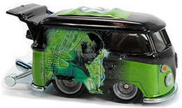 Hot Wheels 2021 - Premium / Pop Culture / DC Comics 2/5 - Kool Kombi - Black / Green Lantern - Metal/Metal & Real Riders