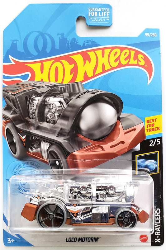 Hot Wheels 2021 - Collector # 099/250 - X-Raycers 2/5 - Loco Motorin' - Clear - USA Card