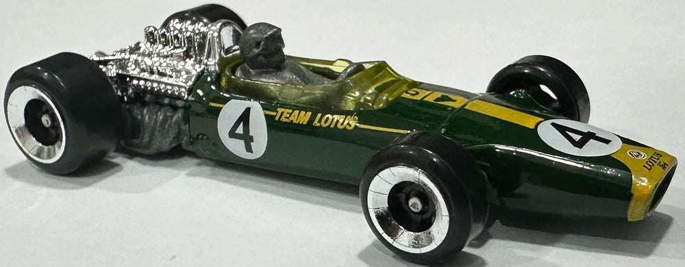 Hot Wheels 2024 - Collector # 188/250 - HW Race Day 8/10 - '67 Lotus Type 49 - Dark Green / #5 / Yellow Stripe / Gray Driver - USA Card