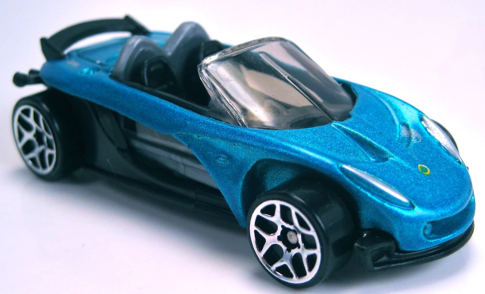 Hot Wheels 2002 - Collector # 201/240 - Lotus Elise 340R - Blue - USA 'Race & Win' Card