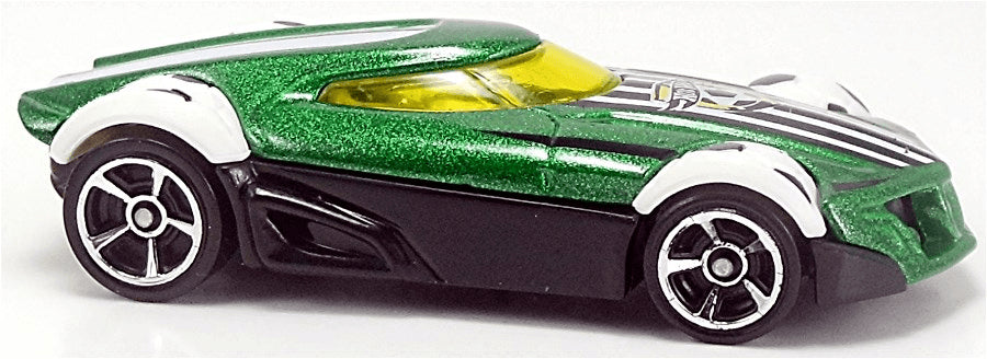 Hot Wheels 2015 - Collector # 066/250 - HW City / All Stars - MR11 - Green Metalflake - M5 Wheels - USA 'Showdown' Card