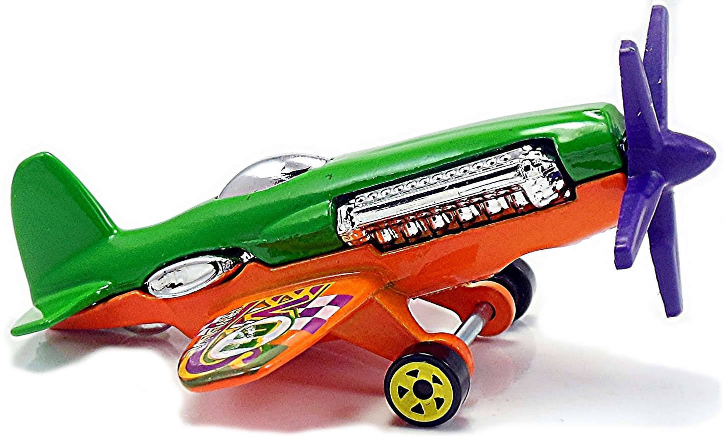 Hot Wheels 2018 - Collector # NONE - HW Daredevils 4/5 - Mad Propz - Green & Orange - USA '50th' Card