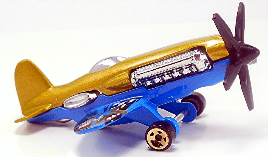 Hot Wheels 2015 - Collector # 092/250 - HW Off-Road / Sky Show - Mad Propz - Gold / Blue - USA 'Showdown' Card
