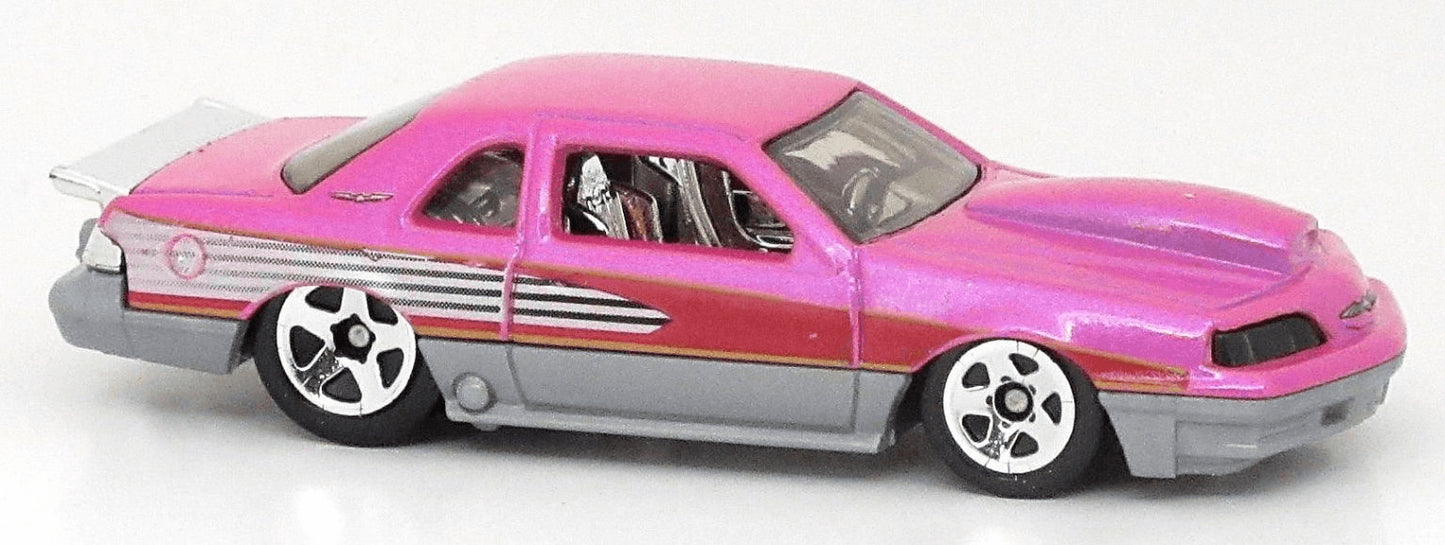 Hot Wheels 2022 - Collector # 246/250 - HW Drag Strip 10/10 - New Models - Matt and Debbie Hay's 1988 Pro Street Thunderbird - Pink - USA