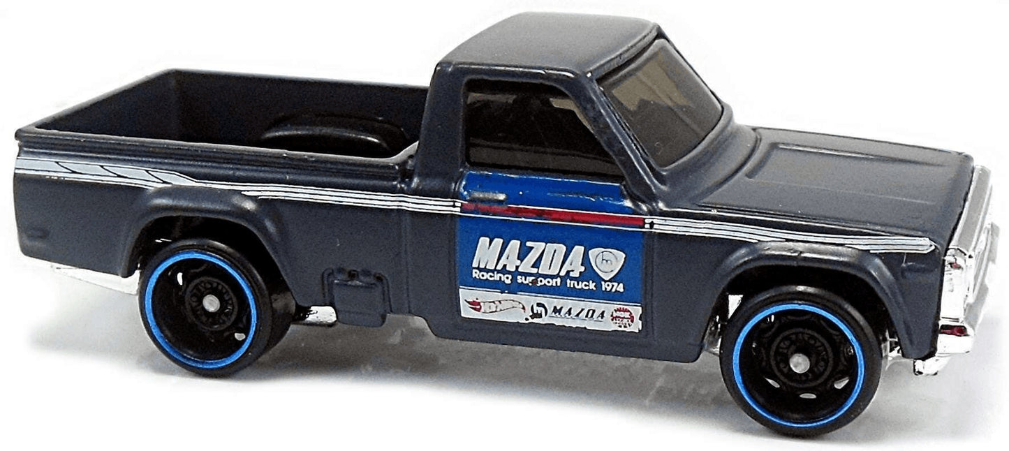 Hot Wheels 2017 - Collector # 286/365 - HW Daredevils 1/10 - New Models - Mazda Repu - Flat Dark Gray / 'Mazda' - USA 'Mad Mike' Card