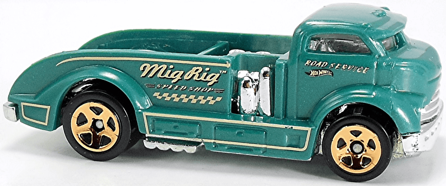 Hot Wheels 2015 - Collector # 009/250 - HW City / HW City Works - Mig Rig - Teal - USA Card