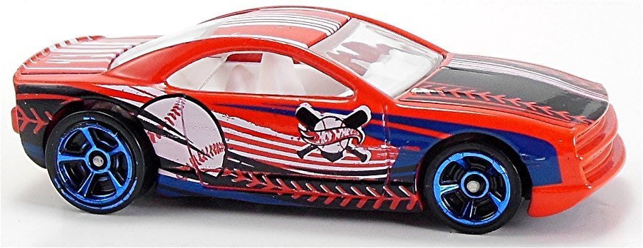 Hot Wheels 2015 - Collector # 070/250 - HW City / HW All Stars - Muscle Tone - Red - USA 'WIN' Card