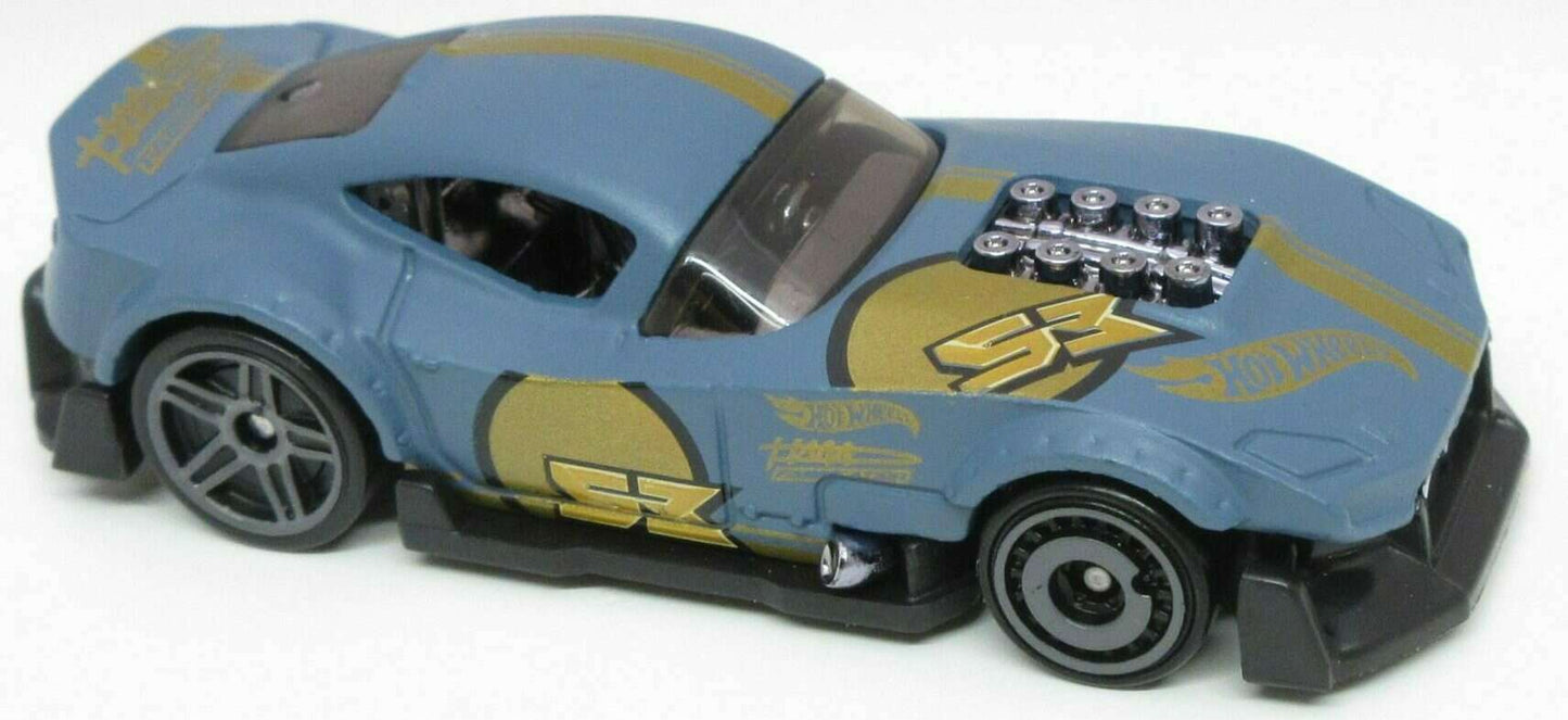 Hot Wheels 2021 - Collector # 184/250 - Rod Squad 5/5 - New Models - Muscle and Blown - Matte "Moody" Blue - USA Card
