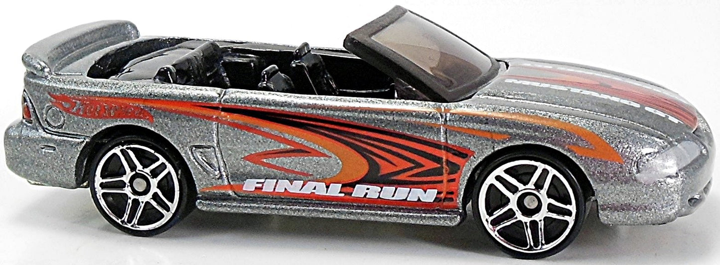 Hot Wheels 2003 - Collector # 197/220 - Final Run 3/12 - Mustang GT 1996 - Gray Metalflake - PR5 Wheels - USA '1968-2003 Anniversary' Card