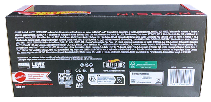 Hot Wheels 2023 - Premium / Nissan Diorama / LBWK HAKO 4 Car Box Set - Fleet Street, Nissan Skyline 2000GT-R LBWK, Nissan Skyline C210 & Nissan Skyline HT 2000GT-X - All vehicles are White Enamel - Metal/Metal & Real Riders - Display Box