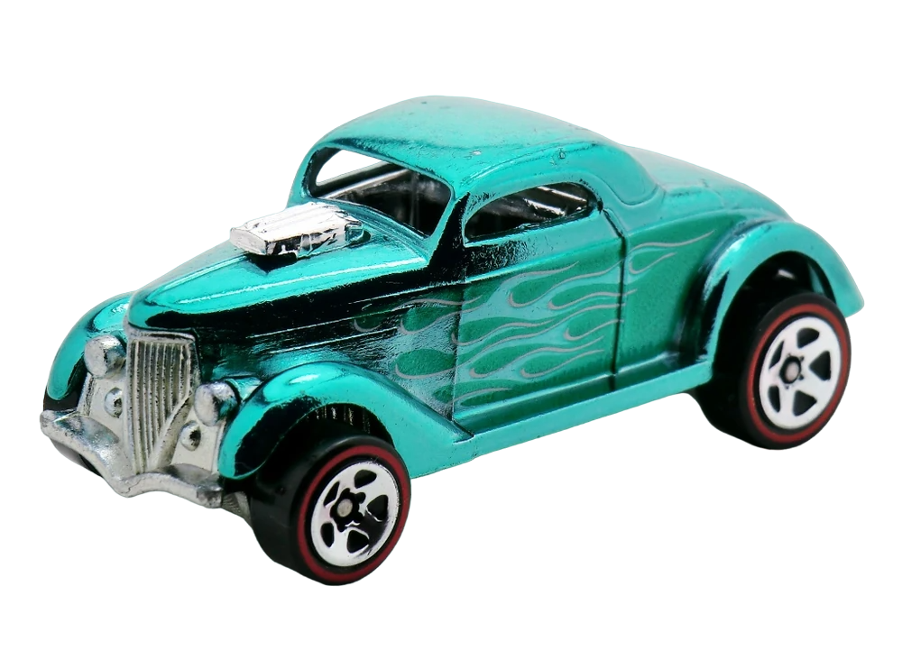 Hot Wheels 2008 - Classics Series 4 # 12/15 - Neet Streeter - Spectraflame Aqua - Red Line 5 Spoke - Metal/Metal