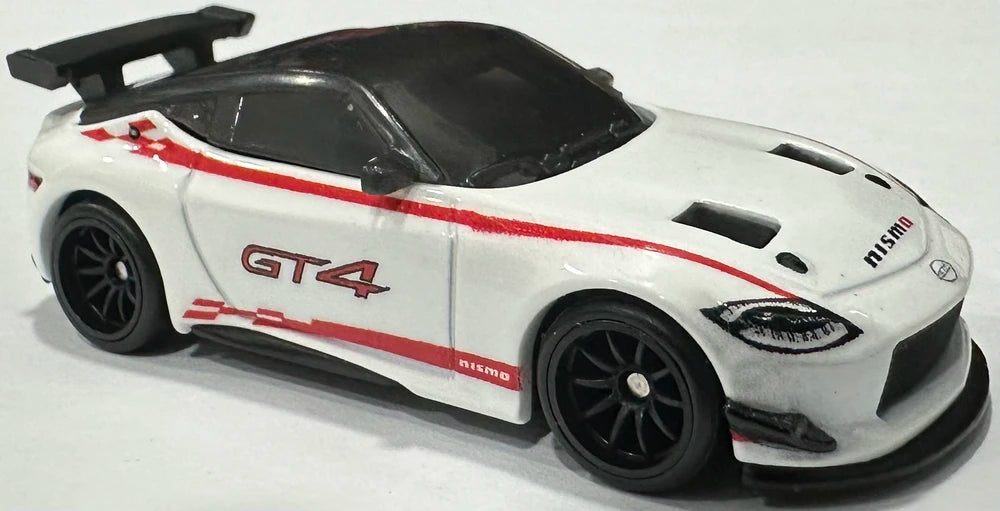 Hot Wheels 2024 - Premium / Car Culture / Race Day 4/5 - 2023 Nissan Z GT4 - White / Black Roof - Metal/Metal & Real Riders - NEW Casting!