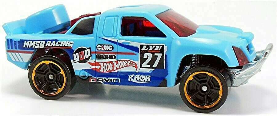 Hot Wheels 2015 - Collector # 079/250 - HW Off-Road / Road Rally - Off Track - Baby Blue / #27 / Various Racing Decals - USA 'Showdown' Card