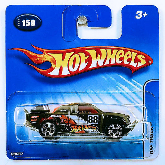 Hot Wheels 2005 - Collector # 159/183 - Off Track (Trophy Truck) - Dark Olive Green - 5 Spokes - Short Card