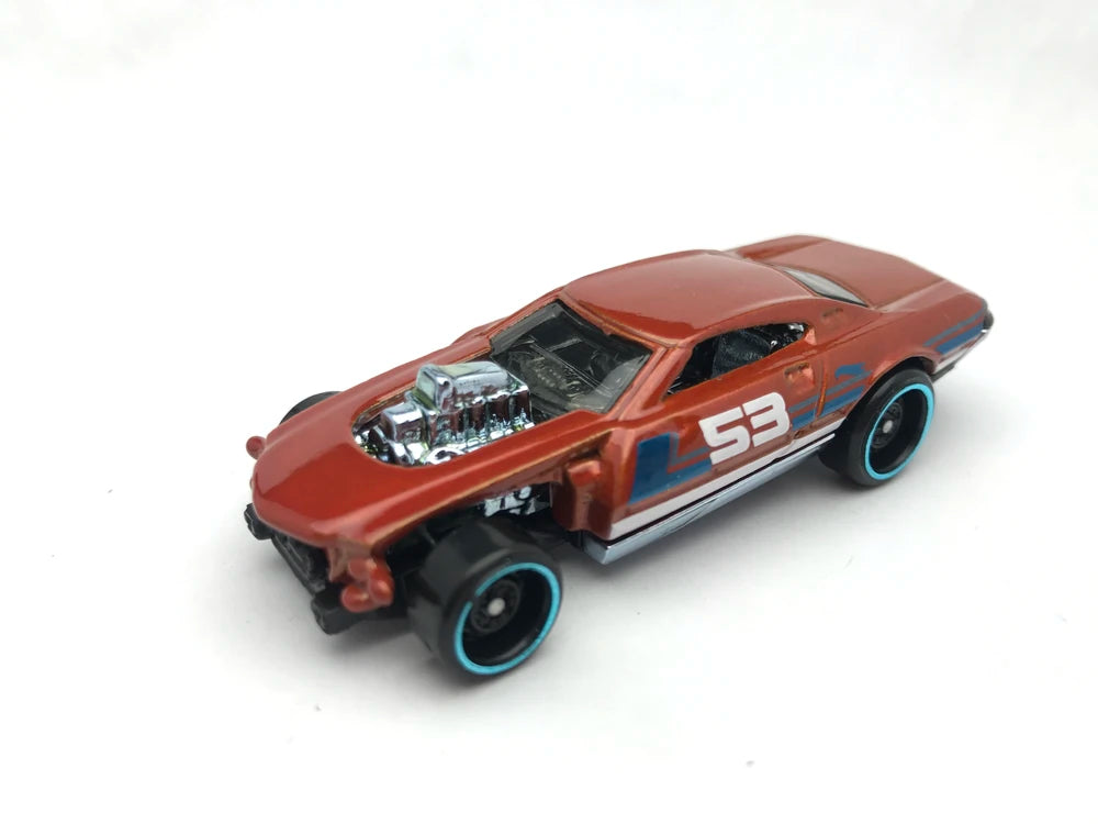 Hot Wheels 2021 - Theme / 53rd Anniversary / Wave 2 / Orange & Blue Series # 5/6 - Project Speeder - Metallic Orange - Blue on Black DD8 Wheels - Orange Blister Card - Drug Stores Exclusive