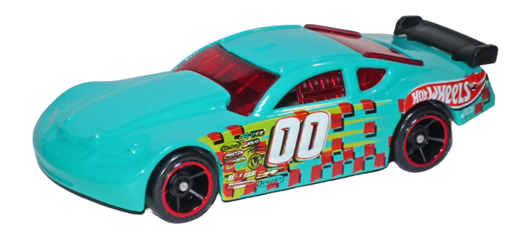 Hot Wheels 2011 - Collector # 230/244 - HW Video Game Heros 08/22 - Circle Tracker - <span data-mce-fragment="1">Turquoise - '00' / Red & Yellow Graphics - OH5 Wheels - USA Card