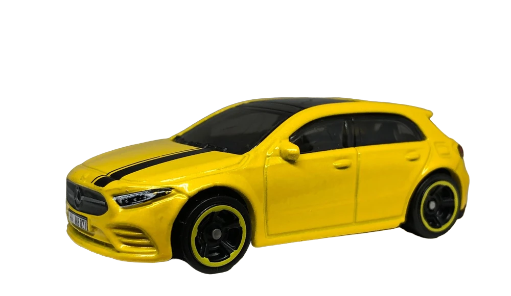Hot Wheels 2022 - Collector # 018/250 - HW Hatchbacks 2/5 - '19 Mercedes Benz A Class - Metalflake Yellow - FSC