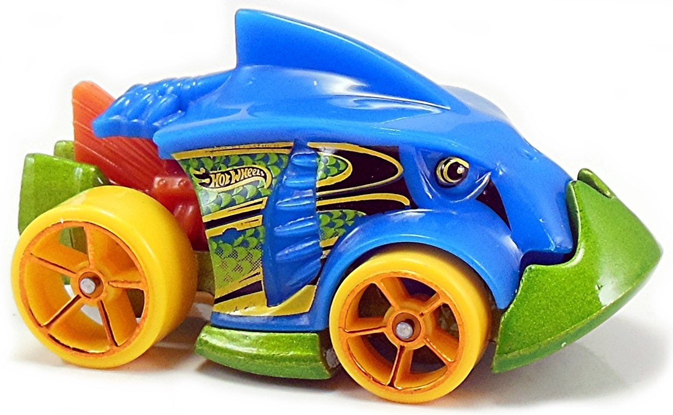 Hot Wheels 2017 - Collector # 278/365 - Street Beasts 7/10 - Piranha Terror - Blue Body / Green Base - International Card