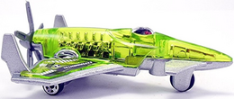 Hot Wheels 2005 - Collector # 059/183 - First Editions / X-Raycers 9/10 - Poison Arrow (Experimental Aircraft) - Transparent Green - Ineternational Short Card