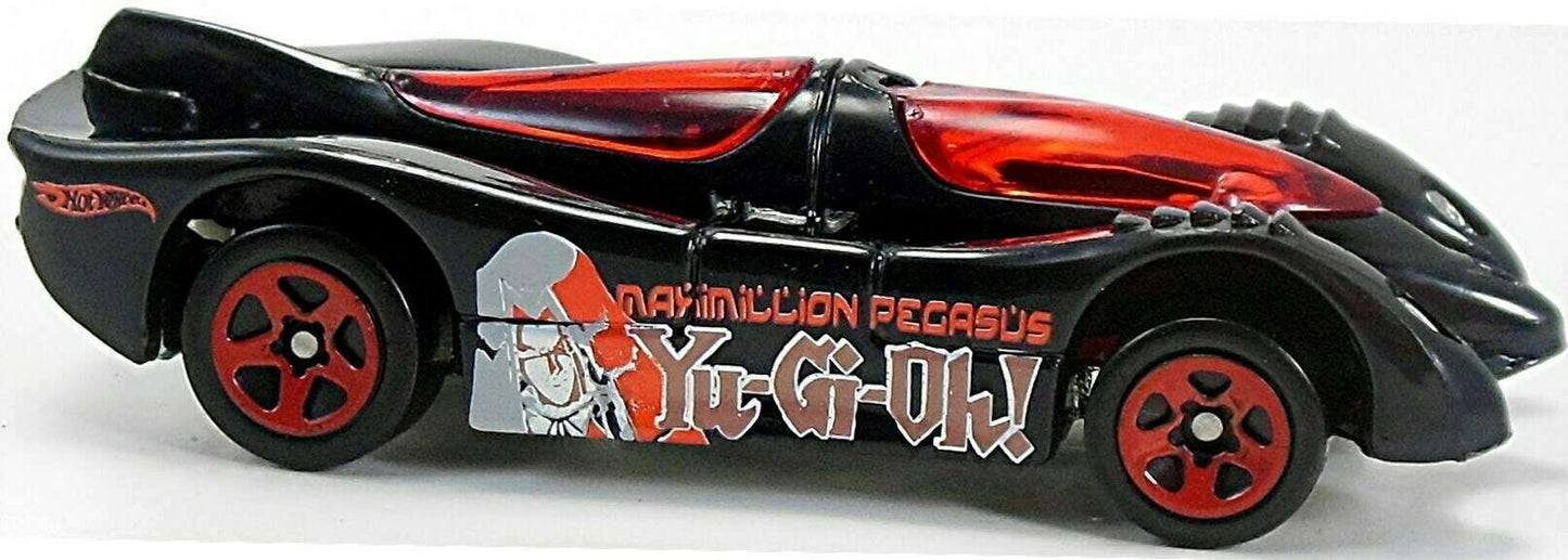 Hot Wheels 2002 - Collector # 083/240 - Yu-Gi-Oh Series 1/4 - Power Pistons - Black - USA 'Race & Win' Card - MPN 54362