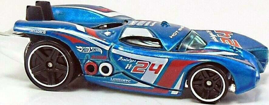 Hot Wheels 2012 - Collector # 182/247 - Thrill Racers / Race Course 2/5 - Prototype H-24 - Blue - USA Card