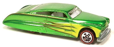 Hot Wheels 2005 - Premium / Classics Series 1 # 20/25 - Purple Passion - Spectraflame Green - Yellow Scallops - Red Line 5 Spoke - Special Paint - Limited Edition