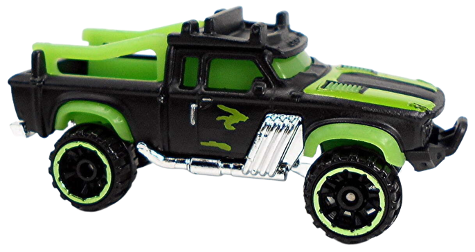 Hot Wheels 2021 - Collector # 141/250 - HW Screen Time 6/10 - New Models - Rally Baja Crawler - Flat Black / Neon Green Bed, Fenders & Windows - OR6SP Wheels - USA 'Fast & Furious Spy Racers' Card