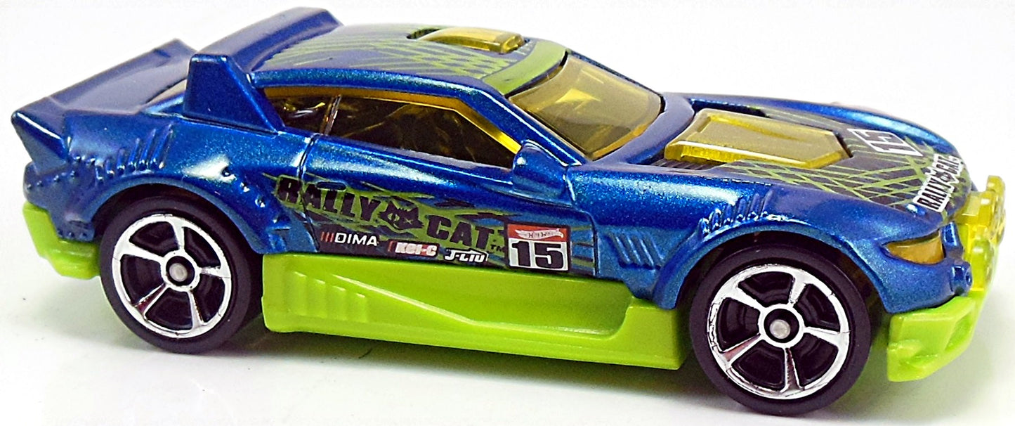 Hot Wheels 2017 - Collector # 305/365 - HW Digital Circuit 1/5 - New Models - Rally Cat - Blue Metalflake - USA Card