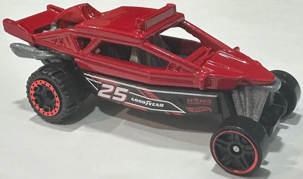 Hot Wheels 2025 - Collector # 092/250 - Track Aces 2/5 - Dune It Up (Sandrail) - Red / #25 and Racing Decals - USA Card