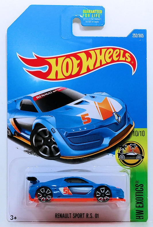Hot Wheels 2017 - Collector # 252/365 - HW Exotics 10/10 - Renault Sport R.S. 01 - Blue - USA Card
