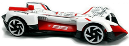 Hot Wheels 2019 - Collector # 161/250 - HW Race Day 9/10 - New Models - Roborace Robocar - White - USA 'ROBORACE' Card with a Factory Set Sticker