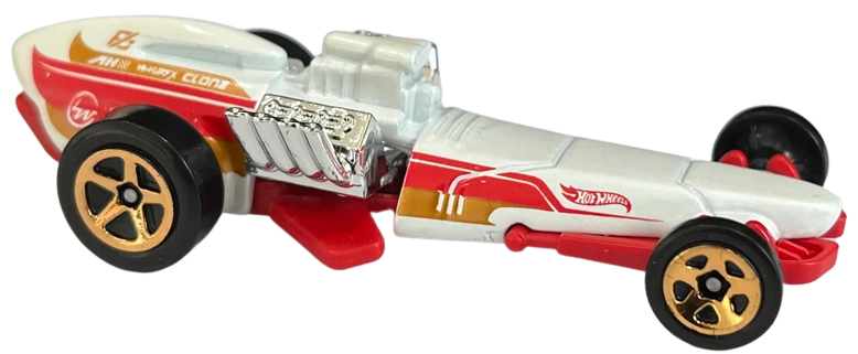 Hot Wheels 2023 - Collector # 171/250 - HW Drag Strip 06/10 - Rockin' Railer - White - Red & Gold Accents - Special Feature - IC
