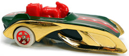 Hot Wheels 2020 - Collector # 053/250 - Experimotors 2/10 - New Models - Rockin' Santa Sled - Gold Chrome / Green - USA Card