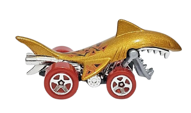 Hot Wheels 2024 - Collector # 018/250 - HW Mega Bite 01/05 - Shark Bite - Metalflake Gold - USA