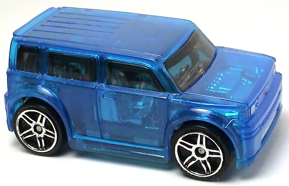 Hot Wheels 2005 - Collector # 053/183 - First Editions: X-Raycers 3/10 - Scion xB - Transparent Blue - PR5 - KMart Exclusive - USA '05 Card