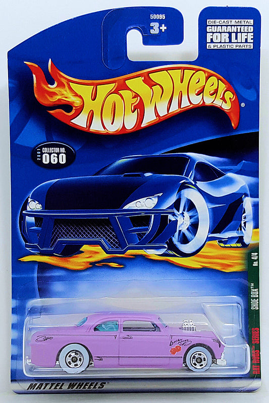 Hot Wheels 2001 - Collector # 060/240 - Rat Rod Series 4/4 - Shoe Box (1949 Ford Coupe) - Flat Lavender - White Walls on Basic Wheels - USA
