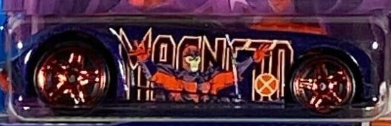 Hot Wheels 2023 - Theme / Marvel / X-Men Series 5/5 - Sir Ominous - Purple / 'Magneto' Graphics - Chrome Red PR5 Wheels - Walmart Exclusive - Special Blister Card