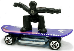 Hot Wheels 2020 - Collector # 154/250 - Olympic Games Tokyo 2020 6/10 - Skate Grom (Skate Brigade, Skate Punk) - Black & Purple - USA Card