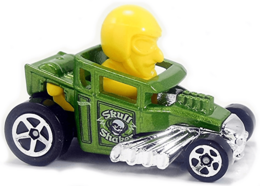 Hot Wheels 2018 - Collector # 218/365 - Experimotors 8/10 - Skull Shaker - Green - International Card