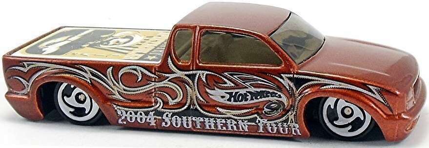 Hot Wheels 2004 - Collector # 144/212 - Crank Itz 2/5 - Steel Flame (Custom S-10 Pickup) - Brown / Tribal Flames - USA '04 Card