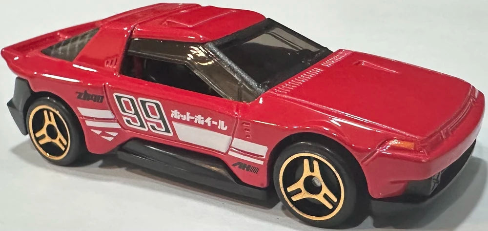 Hot Wheels 2025 - Collector # 098/250 - HW J-Imports 4/5 - New Models - Hako Type D - Red / #99 - USA Card