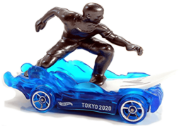 Hot Wheels 2020 - Collector # 216/250 - Olympic Games Tokyo 2020 1/10 - New Models - Surf's Up - Blue & White - USA Card
