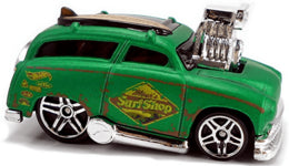 Hot Wheels 2019 - Collector # 079/250 - Rod Squad 7/10 - Surf 'N Turf - Satin Green - USA Card with Factory Sticker
