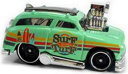 Hot Wheels 2020 - Collector # 083/250 - Tooned 8/10 - Surf 'N Turf - Pale Green - International Long Card