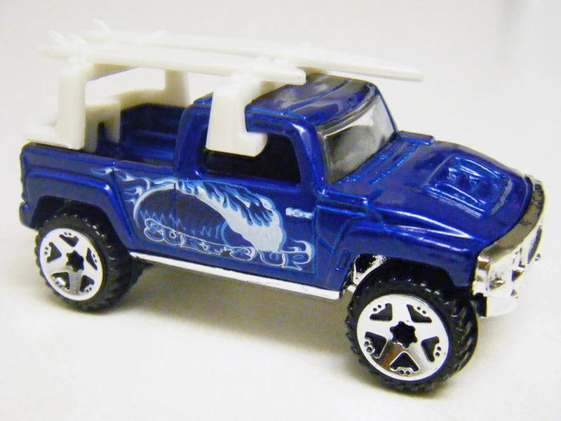 Hot Wheels 2008 - Collector # 117/196 - TEAM: Surf's Up - Hummer H3T Concept - Blue / White Surfboard - OR5SP Wheels - USA Card