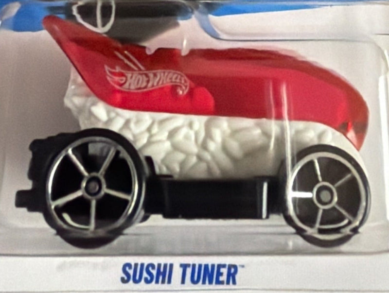 Hot Wheels 2025 - Collector # 106/250 - Fast Foodie 2/5 - Sushi Tuner - White / Red Window Dome - USA Card